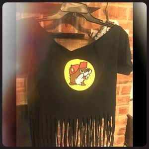 Crop Top Fringe Bucees T-shirt